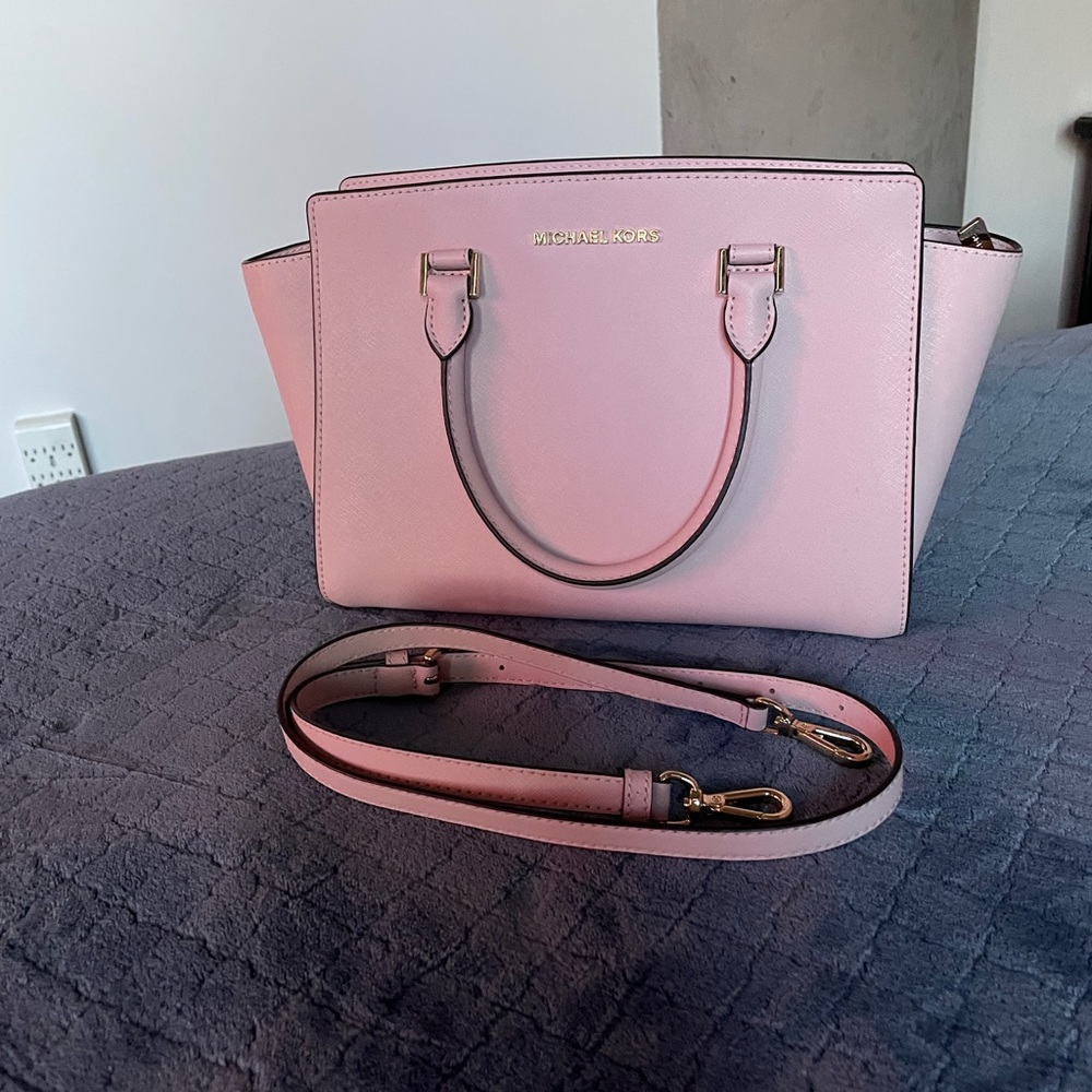 Michael Kors Selma medium satchel pink blossom